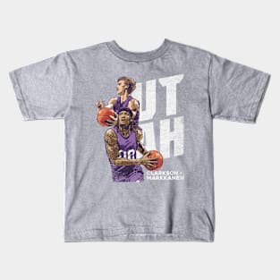 Jordan Clarkson & Lauri Markkanen Utah Duo Kids T-Shirt